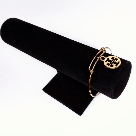 Tory Burch Charm 14K GOLD FILLED Bangle Bracelet - Picture 3 of 7